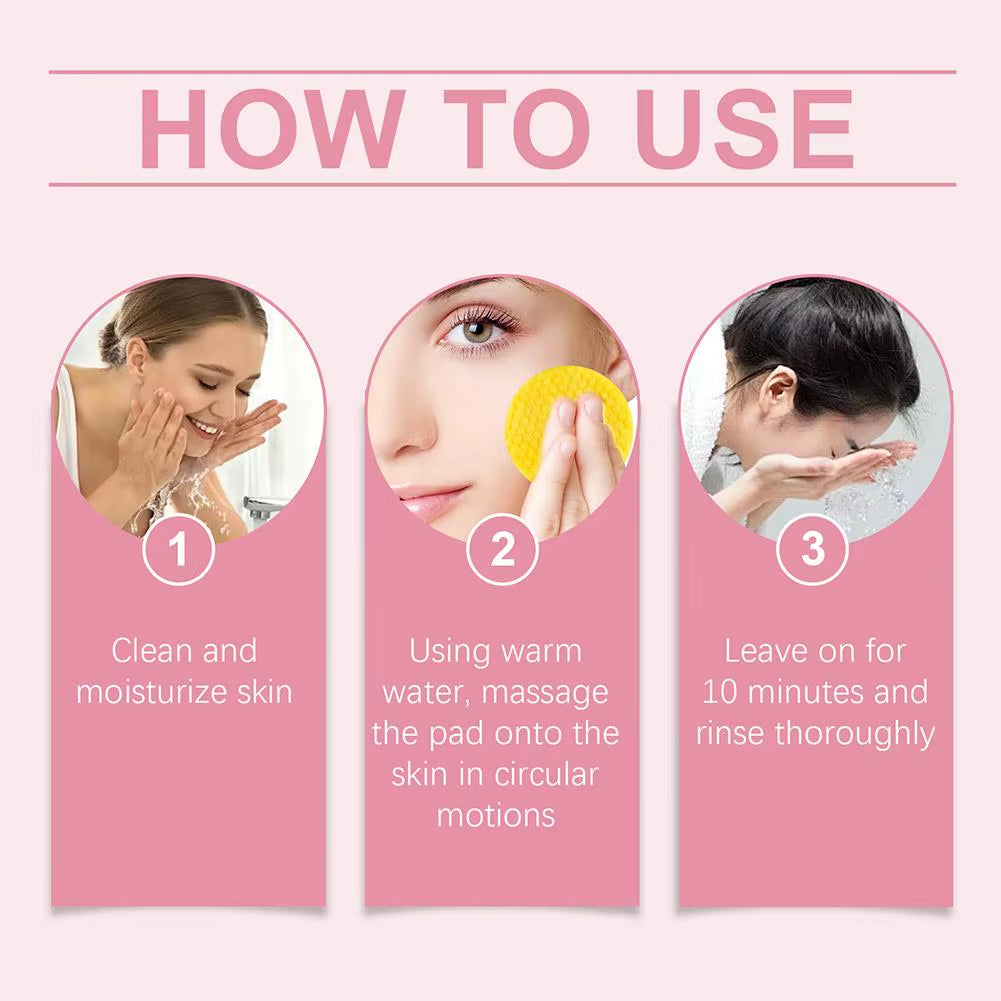 40/50Pcs Turmeric Kojic Acid Cleansing Pads Exfoliating Pads Facial Sponges for Cleansing Exfoliating Daily Cleansing Skin Care